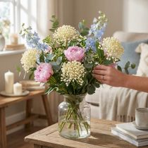 Artikel Hydrangea bud gren 55 cm fløde 6stk