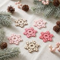 Artikel Snefnugmix pink, pink, natur Ø2cm 144 stk