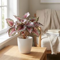 Artikel Kunstig begonia buskegrøn, violet 34cm