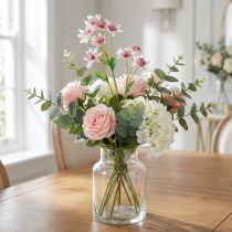 Artikel Stor Masterwort Kunstig Astrania Silkeblomst Hvid Pink L61cm
