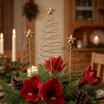 Artikel Julestik gran blomsterstik metal 30cm 6 stk