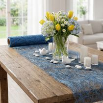 Artikel Deco fleece Sizoweb bordløber blå 30cm 5m