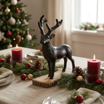 Artikel Deco Hjort Deco Rensdyr Metal Træ Sort H25cm