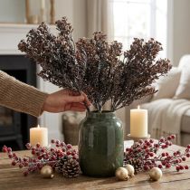 Artikel Kunstige planter brun efterårsdekoration vinterdekoration Drylook 38cm 3 stk