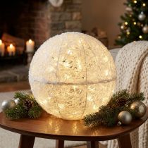 Artikel Deco Ball Wire Ball Deco Ball Hvid to halvdele Ø40cm