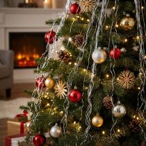 Artikel Tinsel sølv træ dekoration juledekoration 50cm