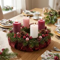 Artikel Mini julekugler trådglas bordeaux pink Ø2cm 140stk