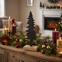 Artikel Julepynt juletræ træ metal bordpynt H27cm