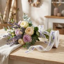 Artikel Organzabånd, chiffonbånd, dekorativt bånd, lavendel, 40 mm, 20 m