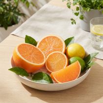 Artikel Dekorative appelsiner, kunstige frugtstykker 5-7 cm, ægte sommerdekoration