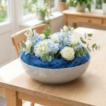 Artikel Sisal vat, blå, naturlige fibre, 300 g, gaveemballage, polstring, dekoration