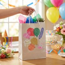 Artikel Gavepose “Happy Birthday” fødselsdagspose papir 26×14×36cm 2stk