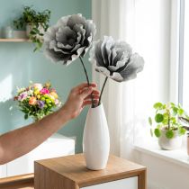 Artikel Blomster Skum Store Kunstige Blomster Skum Grå 85cm 2stk