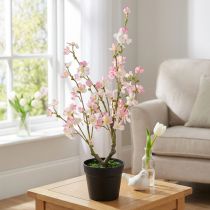 Artikel Mandeltræ Stor kunstig plante i Pot Pink White 74cm
