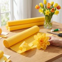 Artikel Blomsterhandler crepepapir blomsterhandler crepe solgul 50×250 cm 5 stk.
