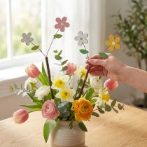 Artikel Pyntestik træblomst H44cm 6 stk