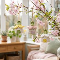 Artikel Hængende dekoration blomster keramik fehus som dekoration til ophæng 6 cm 6 stk.