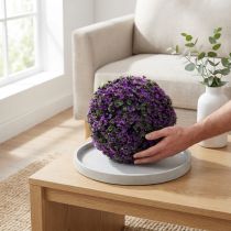 Artikel Dekorativ kugle i lilla plantekugle kunstig Ø18cm 1 stk