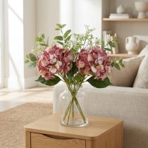 Artikel Kunstig Hortensia Stor Pink Mauve Ø15cm L58cm 2stk