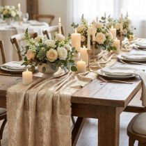 Artikel Bordbånd guld beige flosset vintage B47cm L1,5m