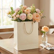 Artikel Gavepose papir gavepose creme 26×12×32cm 1 stk
