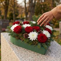 Artikel Blomsterskum hjerte plug-in materiale grøn 31cm × 29cm 2 stk