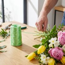Artikel Indbinding raffia grøn lysegrøn kunstig raffia blomster raffia B5mm L800m