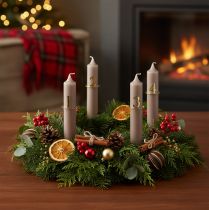Artikel Lysring med konisk lysnummersæt til adventskrans 3 cm 4 stk.