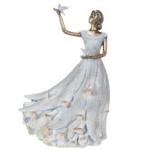 Artikel Figur Kvinde Fugl Kunstnerisk designet dekorativ skulptur til tidløst design 41 cm