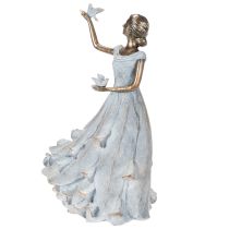 Artikel Figur Kvinde Fugl Kunstnerisk designet dekorativ skulptur til tidløst design 41 cm