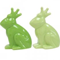 Artikel Keramisk frødekorationsfigur, frøprins sommerdekoration 10,5×5,5×7cm 4 stk.