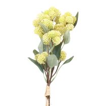 Artikel Fed Høne Grøn Sedum Stengrøde Kunstige Blomster 41cm 3stk