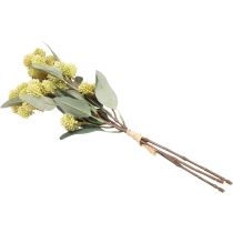 Artikel Fed Høne Grøn Sedum Stengrøde Kunstige Blomster 41cm 3stk