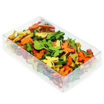 Artikel Dekorativ fugl og sommerfugl træspredningsdekoration farverig 2cm 144 stk.