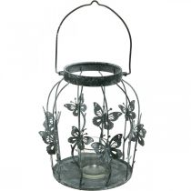 Spring dekoration, lanterne med sommerfugle, metal lanterne, sommer, lys dekoration