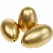 Artikel Gåseæg Golden Blown Out Æg Påskepynt 10 stk