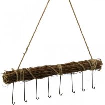 Garderobe vægdekoration knagerækker træbundt 52cm
