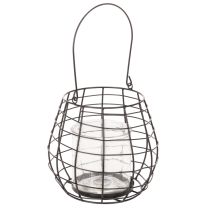 Artikel Havelanterne med glaslysestage, sort, Ø20 cm, H18,5 cm