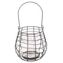 Artikel Havelanterne med glaslysestage, sort, Ø20 cm, H18,5 cm