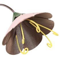 Artikel Havestake Blomst Metal Blomster Gul Pink Hvid 49cm 3 stk
