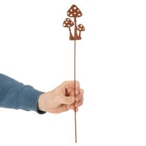 Artikel Havepæl, forvitret stål, dekorativ pæl til fluesvamp, 10 cm, 6 stk.