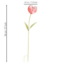 Artikel Glas Tulipan Havepæl - Smuk Dekoration til Have og Altan, 94cm