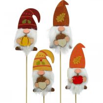 Artikel Havepæle Nisse Efterårsdekoration Træ Assorteret 39cm 8 stk
