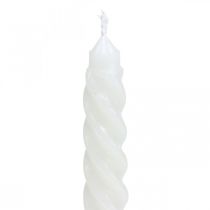 Snoede lys spirallys creme Ø2,2cm H30cm 2stk