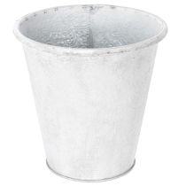 Artikel Prydplantekasse, metalplantepotte, hvid, Ø18,5 cm, H18 cm