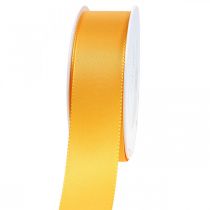 Gavebånd dekorationsbånd orange silkebånd 40mm 50m