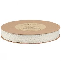 Artikel Gavebånd Cremeflettet Papirbånd 20mm 10m
