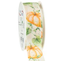 Artikel Gavebånd græskarbånd efterår orange 40mm 15m