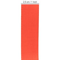 Artikel Gavebånd og dekorationsbånd, taftbånd, rødt, 25 mm, 50 m