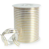 Splitbånd 2 guldstrimler på sølv 10 mm 250m